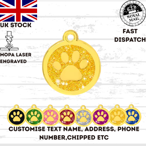 Engraved Dog Tag Personalised ID Tags Name Disc Pet Cat Tags Animal Cat Collar