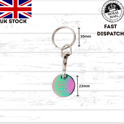 Shopping Trolley Token Metal Tokens Key Ring Decorative Keychain Multipurpose