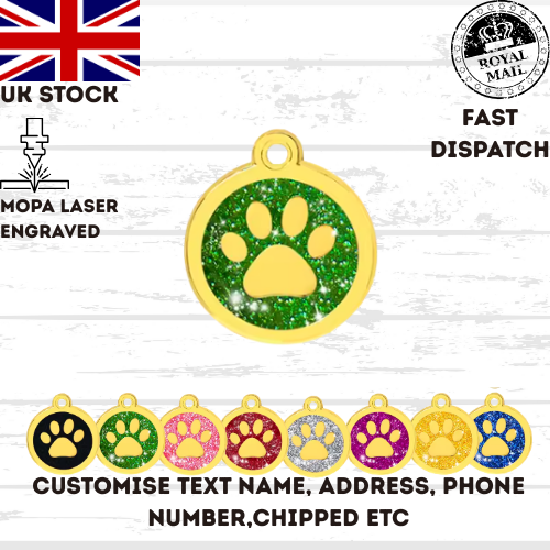 Engraved Dog Tag Personalised ID Tags Name Disc Pet Cat Tags Animal Cat Collar
