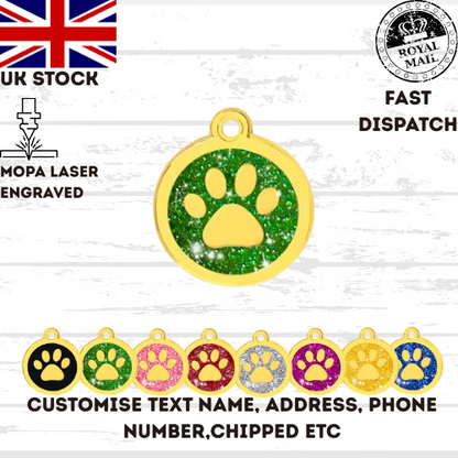 Engraved Dog Tag Personalised ID Tags Name Disc Pet Cat Tags Animal Cat Collar