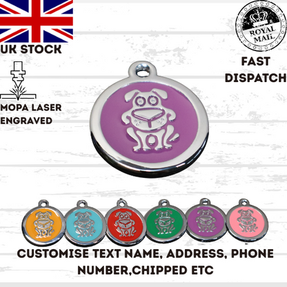 Engraved Dog Tag Personalised ID Tags Name Disc Pet Cat Tags Animal Cat Collar