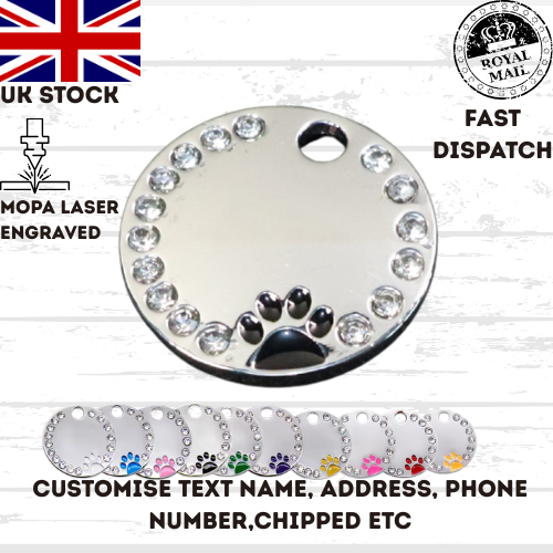 Engraved Dog Tag Personalised ID Tags Name Disc Pet Cat Tags Animal Cat Collar
