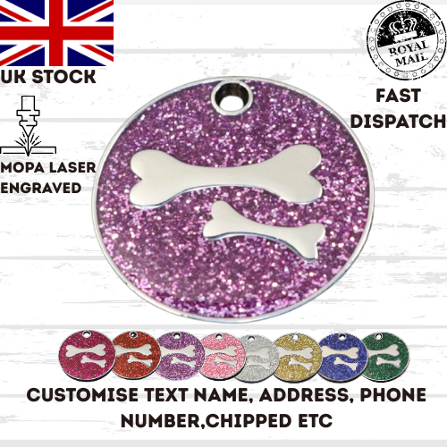 Engraved Dog Tag Personalised ID Tags Name Disc Pet Cat Tags Animal Cat Collar