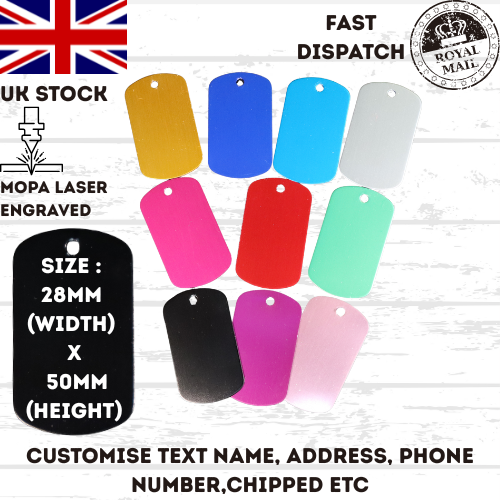 Engraved Dog Tag Personalised ID Tags Name MILITARY Pet Cat Tags Cat Collar