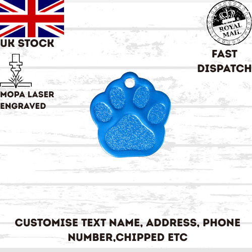 Engraved Dog Tag Personalised ID Tags Name PAW Pet Cat Tags Animal Cat Collar