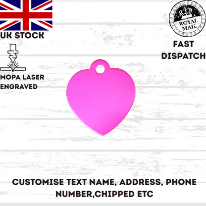Engraved Dog Tag Personalised ID Tags Name HEART Pet Cat Tags Animal Cat Collar