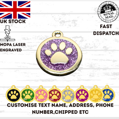 Engraved Dog Tag Personalised ID Tags Name Disc Pet Cat Tags Animal Cat Collar
