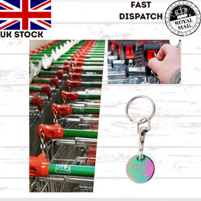 Shopping Trolley Token Metal Tokens Key Ring Decorative Keychain Multipurpose