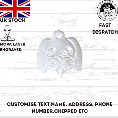 Engraved Dog Tag Personalised ID Tags Name Disc Pet Cat Tags Animal Cat Collar