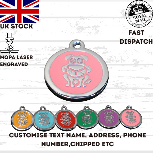 Engraved Dog Tag Personalised ID Tags Name Disc Pet Cat Tags Animal Cat Collar