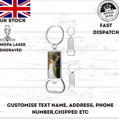 Custom BOTTLE OPENER wedding birthday new baby sublimated your image