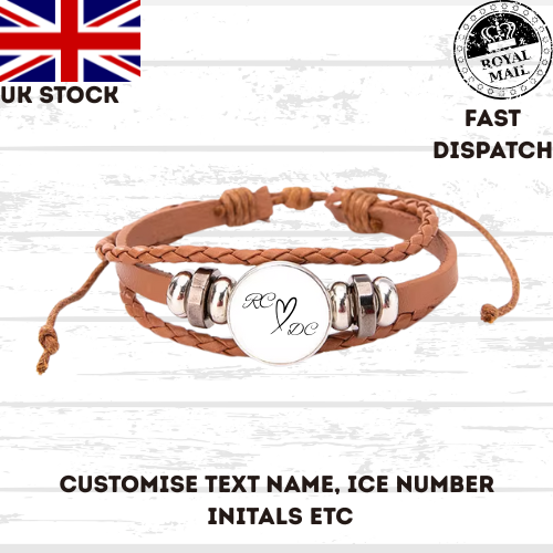 Leather Rope Bracelet Personalized Gift LIGHT BROWN