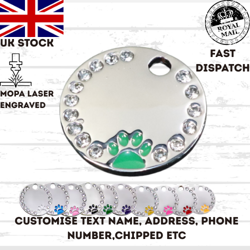 Engraved Dog Tag Personalised ID Tags Name Disc Pet Cat Tags Animal Cat Collar
