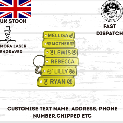 4D BOY GIRL NAME Customisable Registration Reg Plate Keyring Keychain Personalis