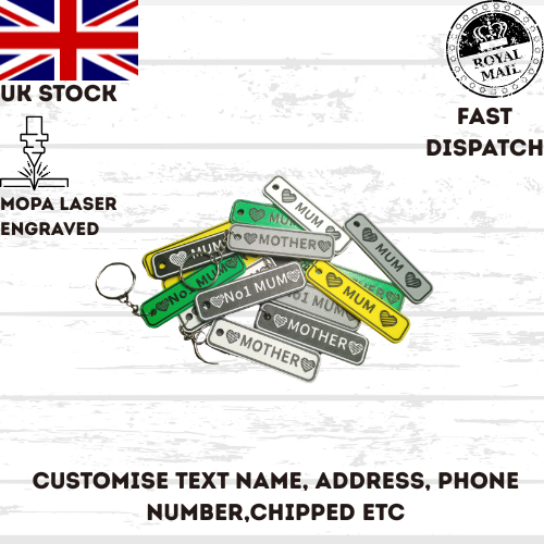 4D MOTHERS DAY Customisable Registration Reg Plate Keyring Keychain Personalised