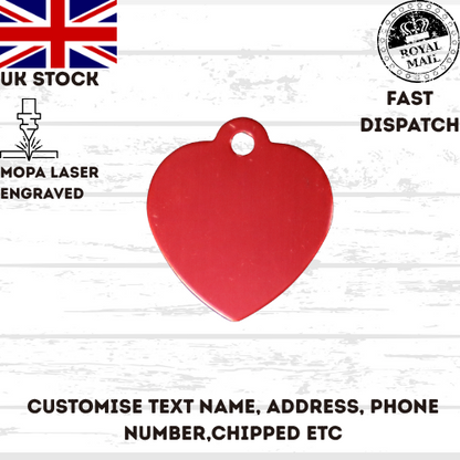 Engraved Dog Tag Personalised ID Tags Name HEART Pet Cat Tags Animal Cat Collar