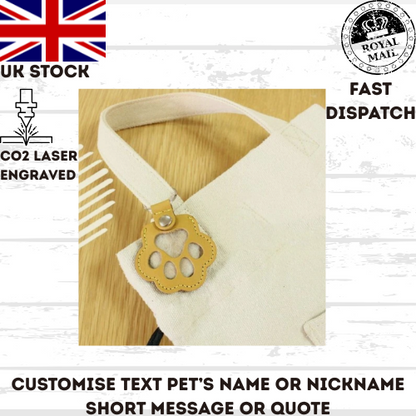 Custom Pet Fur Keychain – Personalised Paw Memorial Gift – Dog Cat Loss