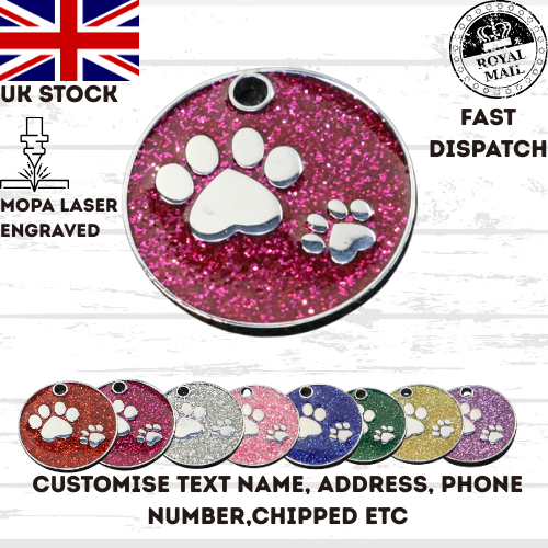 Engraved Dog Tag Personalised ID Tags Name Disc Pet Cat Tags Animal Cat Collar