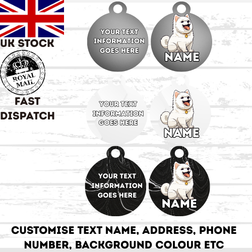 WESTIE Dog Personalised Your Own Photo Round Dog Bone, Military Tag