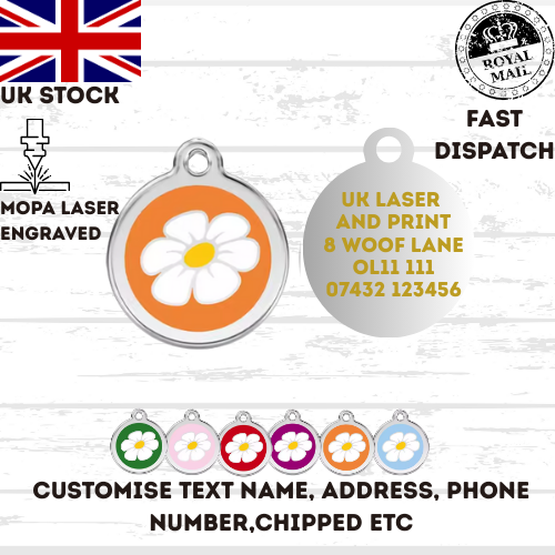 Engraved Dog Tag Personalised ID Tags Name Disc Pet Cat Tags Animal Cat Collar