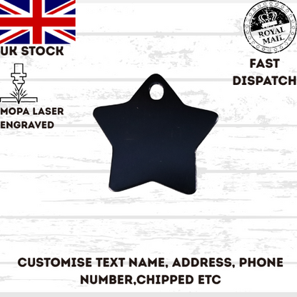 Cat Dog Pet Tag Personalised Laser Engraved ID Tags UK stock