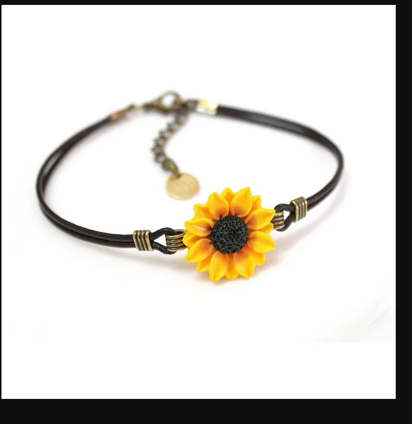 Sunflower Bracelet Sunflower Jewellery Sunflower Gift Jewellery For Women