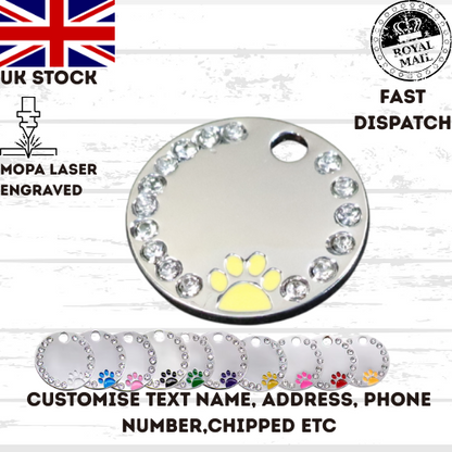 Engraved Dog Tag Personalised ID Tags Name Disc Pet Cat Tags Animal Cat Collar