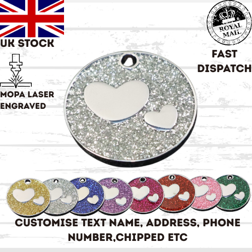 Engraved Dog Tag Personalised ID Tags Name Disc Pet Cat Tags Animal Cat Collar