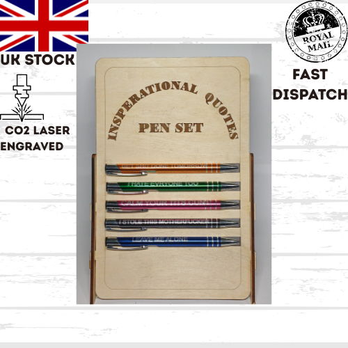 INSPERATIONAL funny quotes pen set, gift set, funny, Christmas, office, business