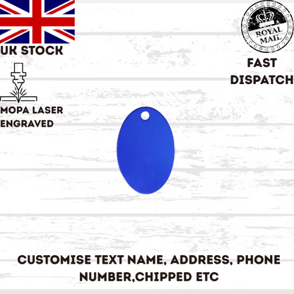 Engraved Dog Tag Personalised ID Tags Name OVAL Pet Cat Tags Animal Cat Collar