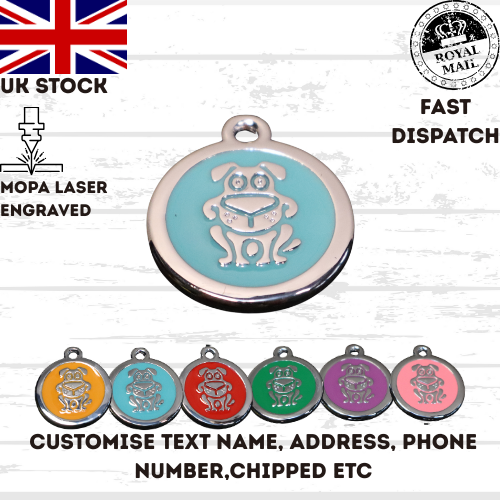 Engraved Dog Tag Personalised ID Tags Name Disc Pet Cat Tags Animal Cat Collar