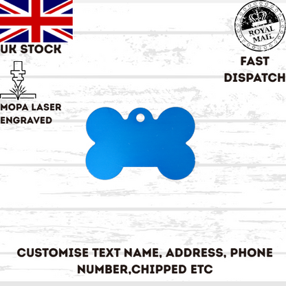 Engraved Dog Tag Personalised ID Tags Name BONE Pet Cat Tags Animal Cat Collar