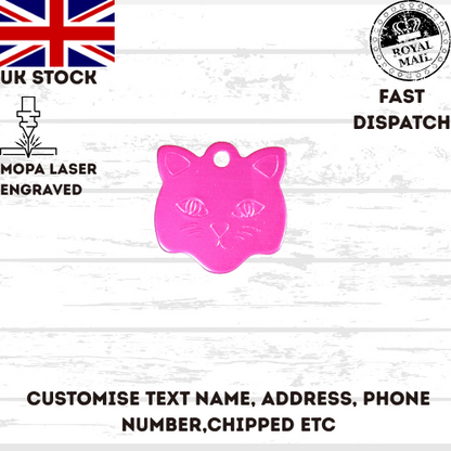 Engraved Dog Tag Personalised ID Tags Name Disc Pet Cat Tags Animal Cat Collar