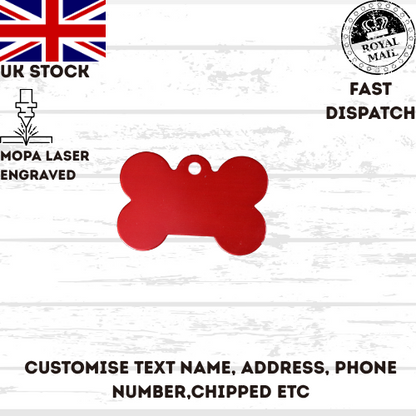 Engraved Dog Tag Personalised ID Tags Name BONE Pet Cat Tags Animal Cat Collar