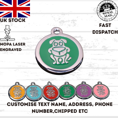 Engraved Dog Tag Personalised ID Tags Name Disc Pet Cat Tags Animal Cat Collar