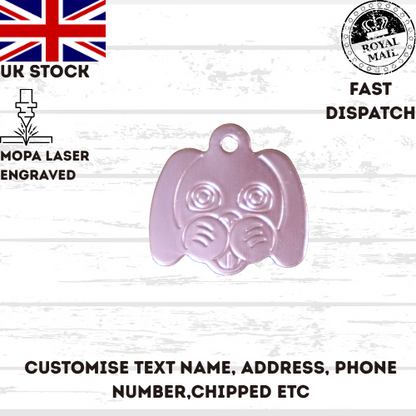 Engraved Dog Tag Personalised ID Tags Name Disc Pet Cat Tags Animal Cat Collar
