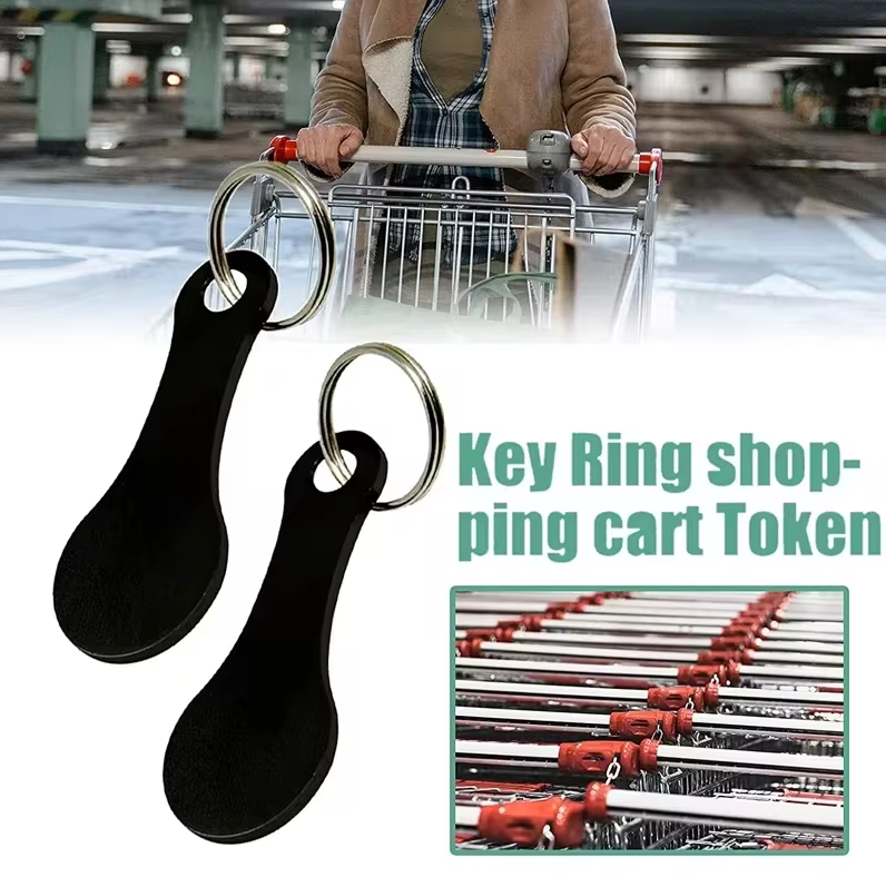 Shopping Trolley Token Metal Tokens Key Ring Decorative Keychain Multipurpose