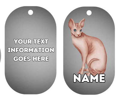 SPYHNX Cat Pet Personalised Own Photo Round, Dog Bone, Military Tag