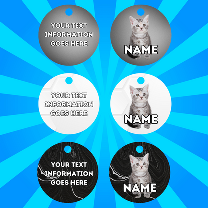 AMERICAN SHORTHAIR Cat Tag Pet Personalised Your Own Photo Round