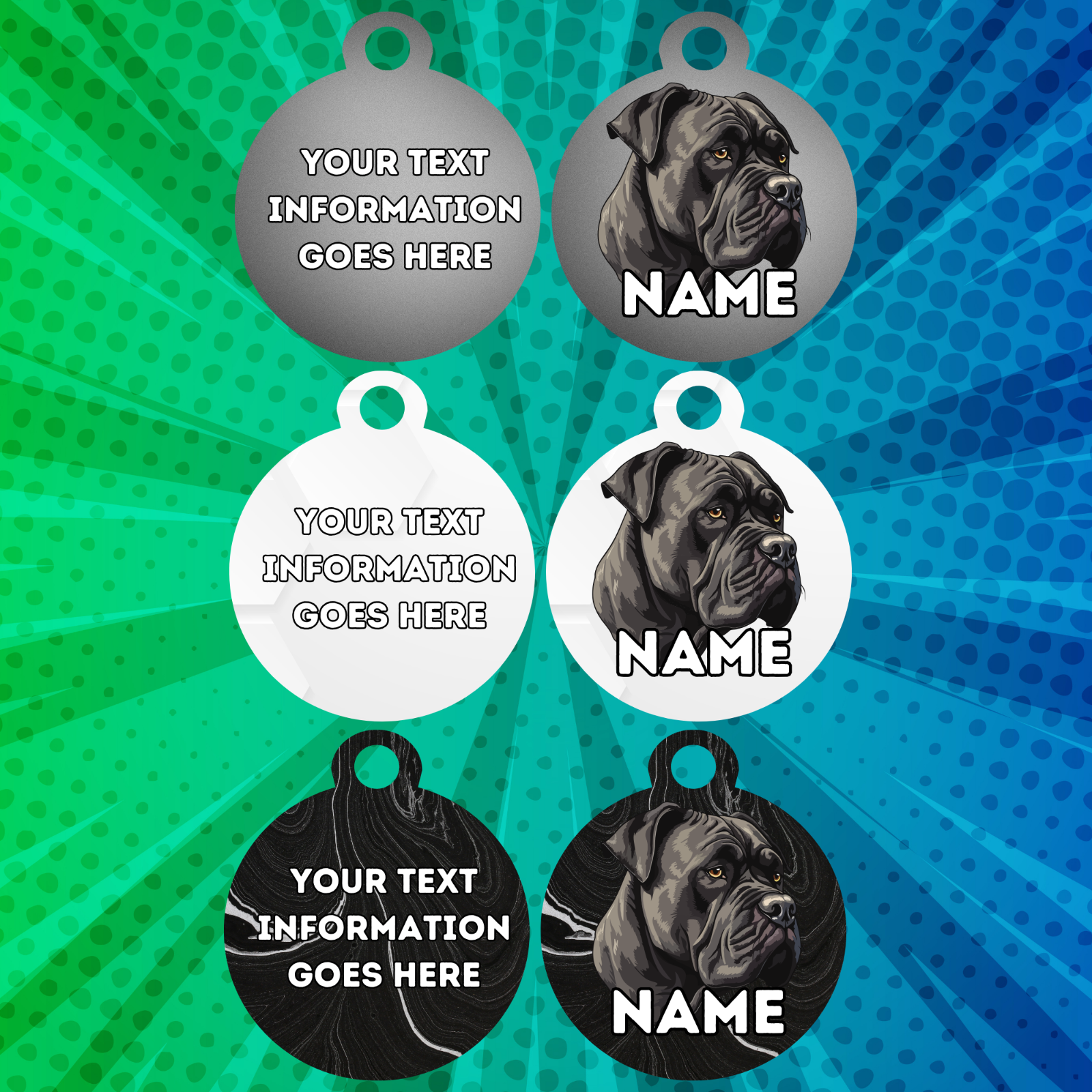 CANE CORSO Dog Pet Personalised Your Own Photo Rounded