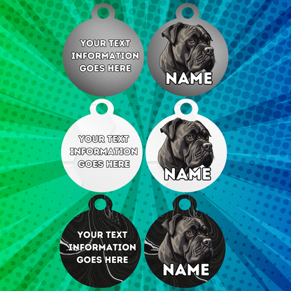 CANE CORSO Dog Pet Personalised Your Own Photo Rounded