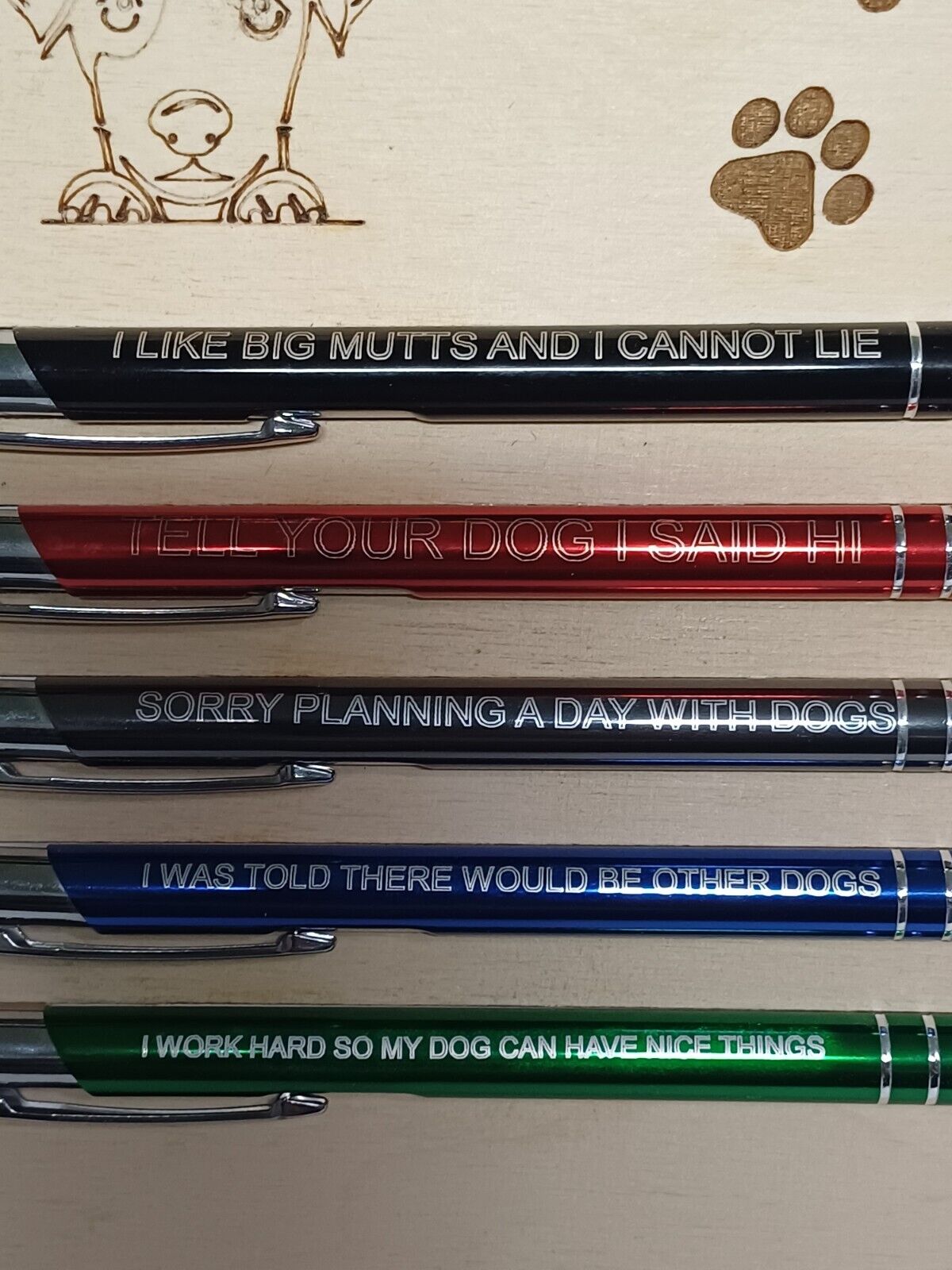 DOG PEOPLE  funny quotes pen set, gift set, funny, Christmas, office, business