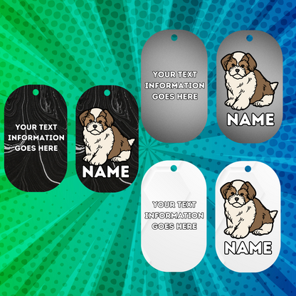 AMERICAN AKITA TAG Dog Pet Personalised Your Own Photo Military Style Tag