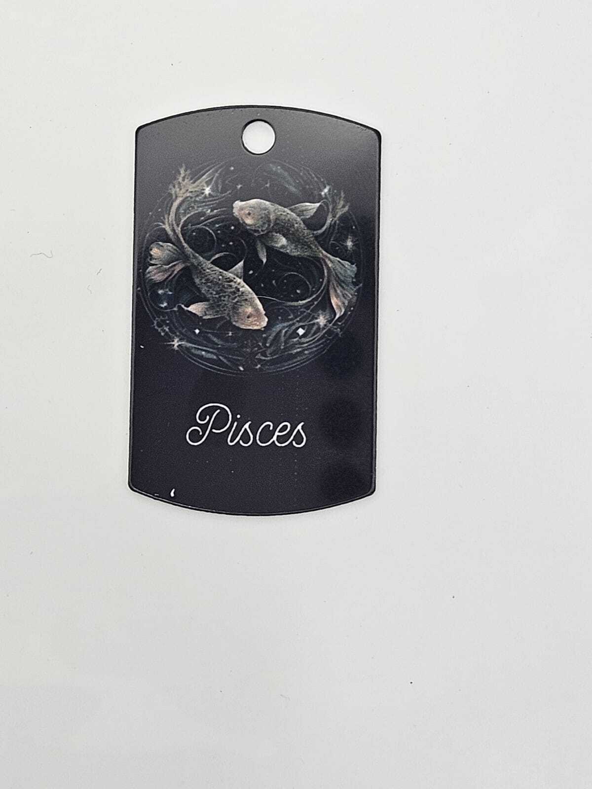 Zodiac Horoscope Star Sign Colour Quality Metal Key Chain Rings or cards