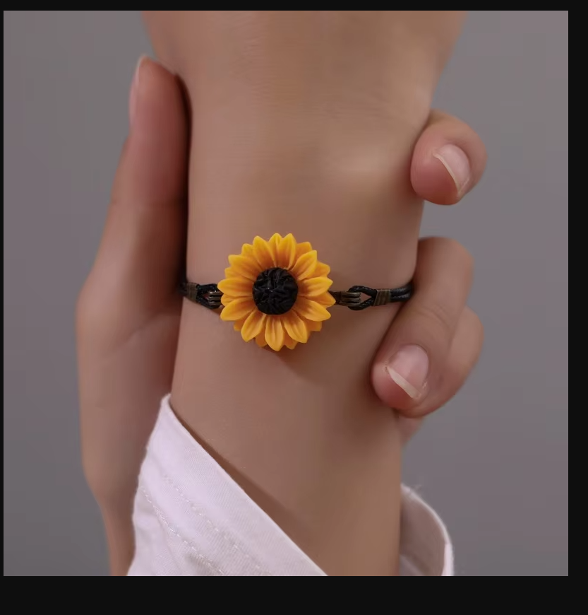 Sunflower Bracelet Sunflower Jewellery Sunflower Gift Jewellery For Women