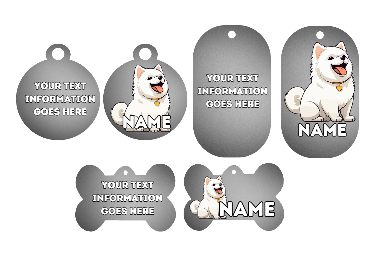 WESTIE  Dog Personalised Your Own Photo Round Dog Bone, Military Tag