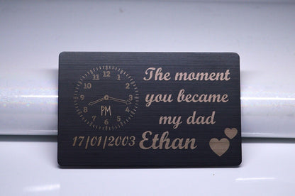 The moment you became an UNCLE keychain and wallet card options FREE POSTAGE