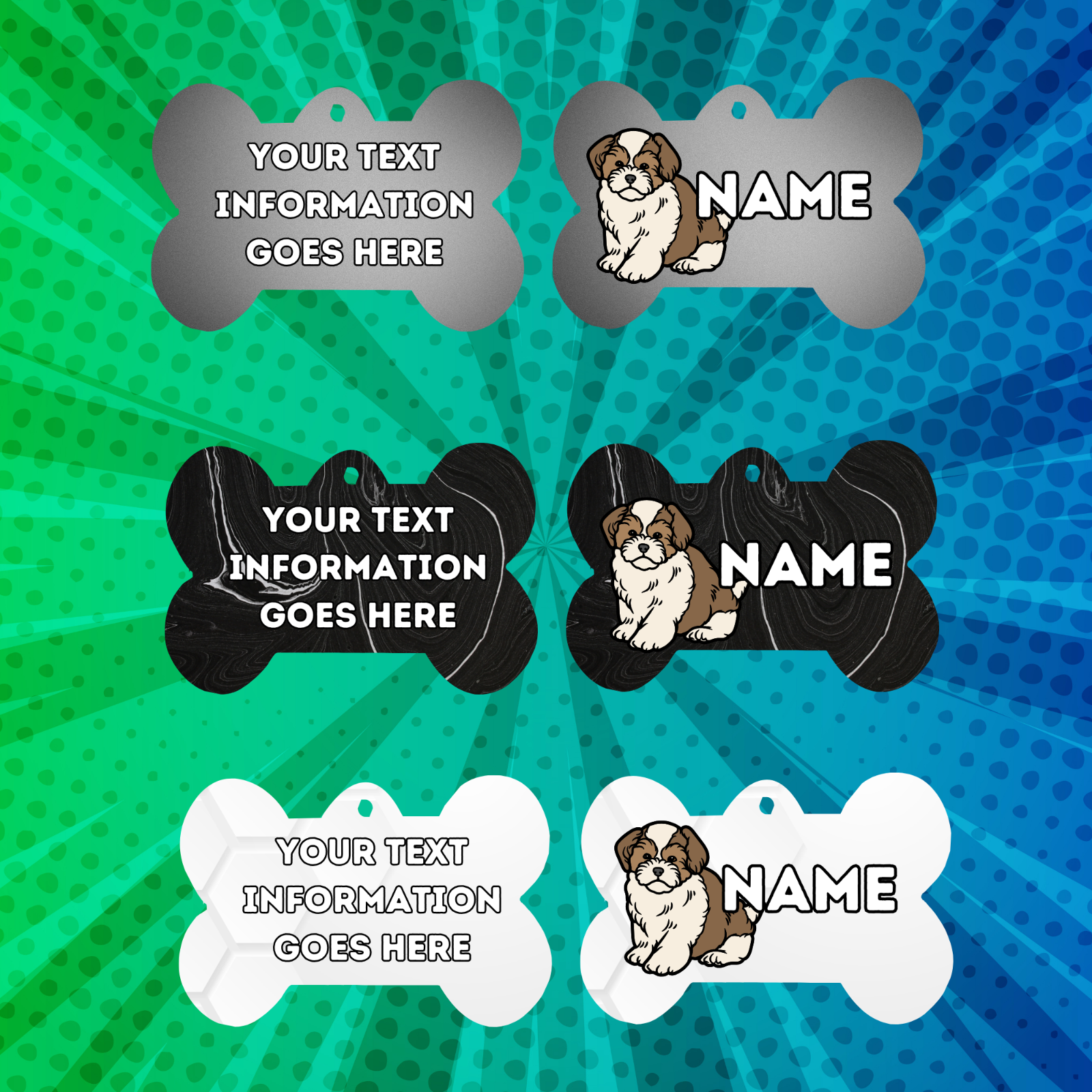 AMERICAN AKITA TAG Dog Pet Personalised Your Own Photo bone style tag