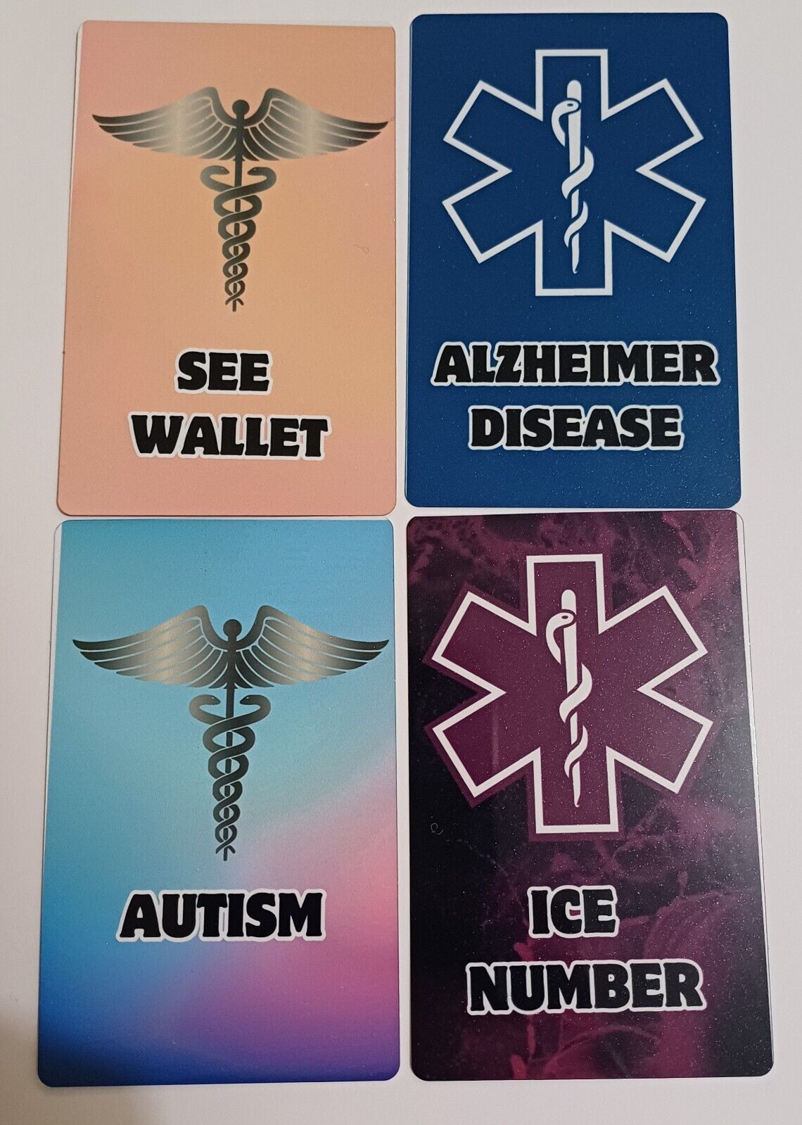 Medical Alert Card DIABETIC TYPE 1 UK STOCK Free Lanyard and Holder