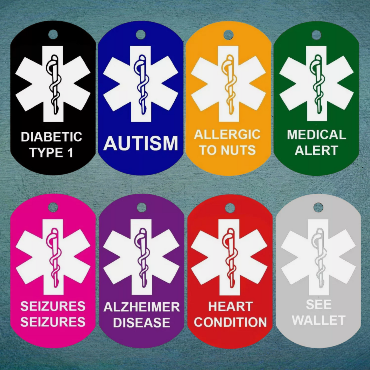 SEIZURES EPILEPSY ICE Medical Alert Keyring TAG ID, Personalized UK stock